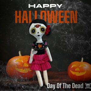 Debi Lilly Day Of The Dead 💀 Halloween Decoration Doll NWT
